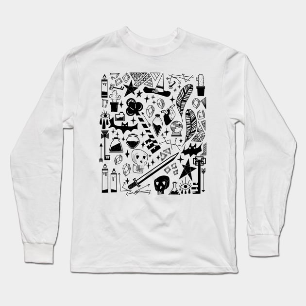 Black Magic Long Sleeve T-Shirt by DamageTwig